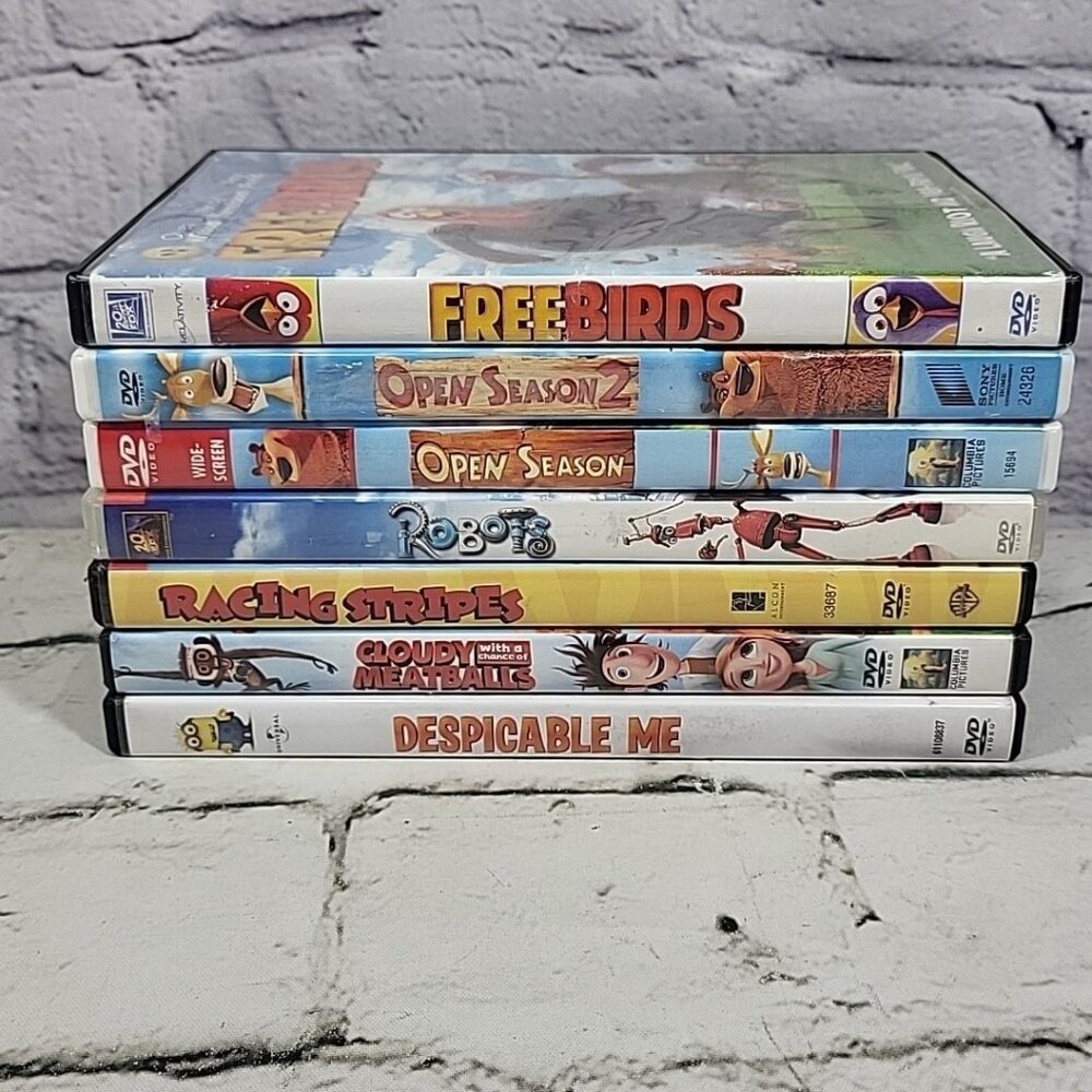 Kids And Family Animated Movies Lot Of 7 Free Birds Robots Open Season Meatballs